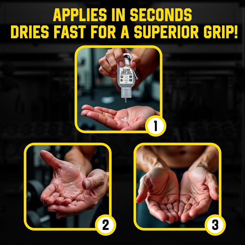 GRIPZILLA Clear Liquid Chalk Gel - Chalk Mess-Free Grip Enhancer for Optimal Performance- Non Sticky, Anti-Slip Perfect for Golf Grips,Tennis,Pole Dance,Gym,Pickball Repels Sweat & Moisture from Hands - Image 3